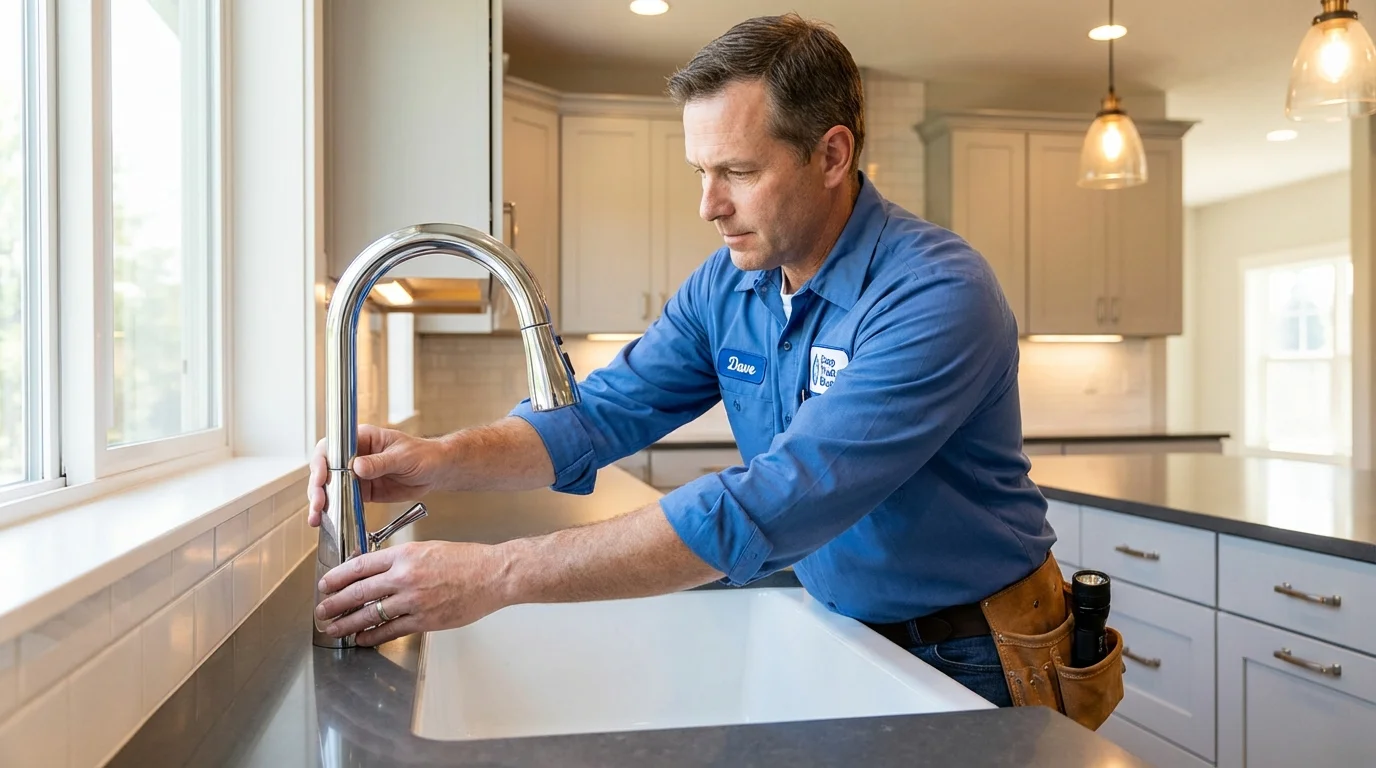 Kitchen faucet installation by Johns Plumbing LLC in Williamson