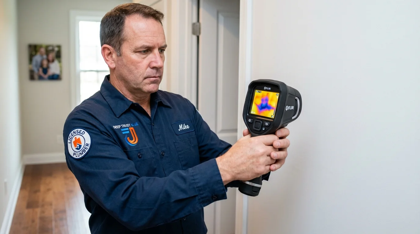 Thermal imaging leak detection by Johns Plumbing LLC in Williamson